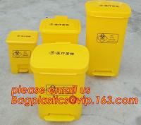 O escaninho de lixo do HDPE com rodas e o escaninho de lixo plástico da tampa, Dobro-cubeta dos acessórios da cozinha retira o escaninho de lixo do lixo