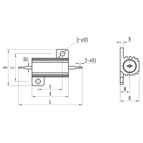 RX24 Type Heat Sink Mounted Power Wire Wound Fixed Resistor