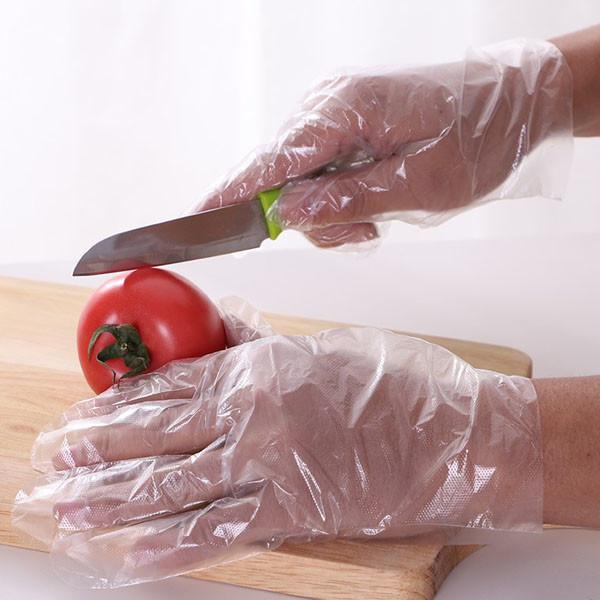 Disposable Plastic Work Gloves / Industrial Clear Vinyl Gloves For Cooking Cleaning And Food Handling