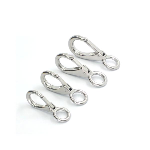 Black Mini Carabiner Keychain Key Ring Clips Snap Hook EDC Hardware
