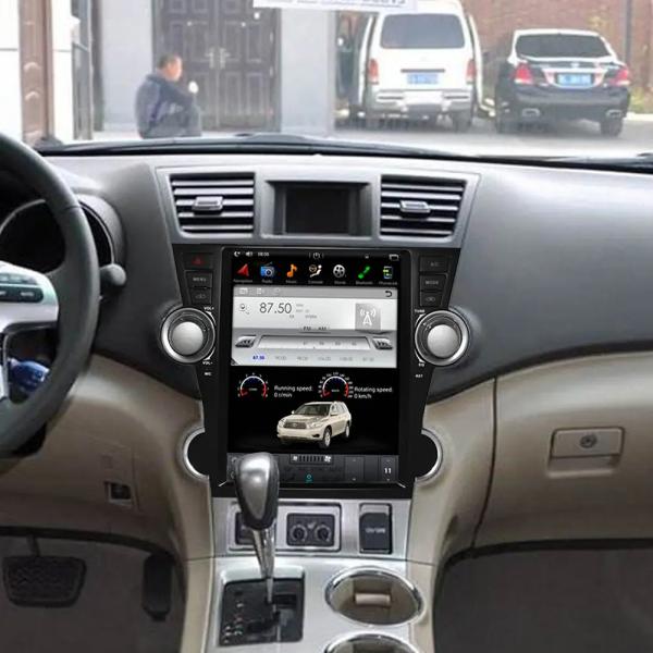 12.1 Inch Tesla Style Android Car Screen Player For Toyota HIghlander 2011-2015