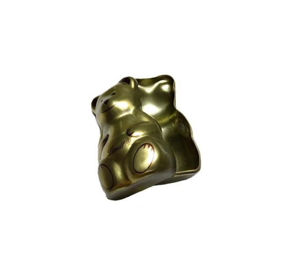 Two Piece Type Small Iron Box Sculpted Cover Bear Appearance For Gift Packing