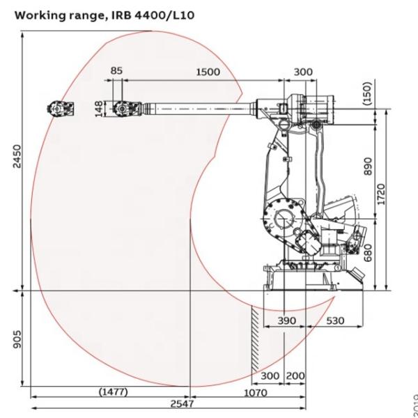 Used Industrial Robotic Arm ABB IRB 4400 Die Spraying Robot  6 Axis Robotic Arm