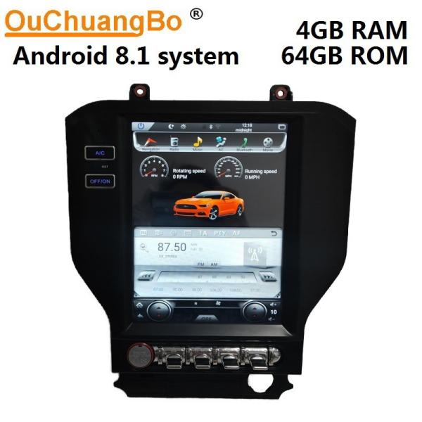 Ouchuangbo Tesla style 10.4 car audio gps radio android 8.1 for Ford mustang 2015-2018 stereo PX6 4GB+64GB