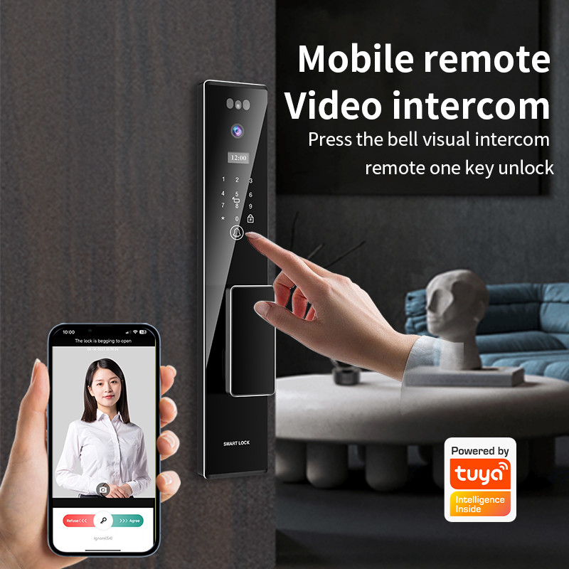 3D распознавание лиц Tuya APP Интерком камера биометрический отпечаток пальцев умные замки для дома