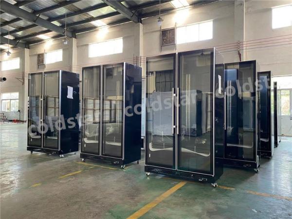 Fan Cooling Glass Door Upright Refrigerator For Sell Monster Energy Drink Display Fridge