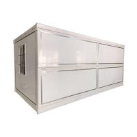 Maison modulaire portable de 20 pieds 40 pieds pliable Petites maisons pliables rapidement Pack plat pliable Container maison magasin Camps maisons