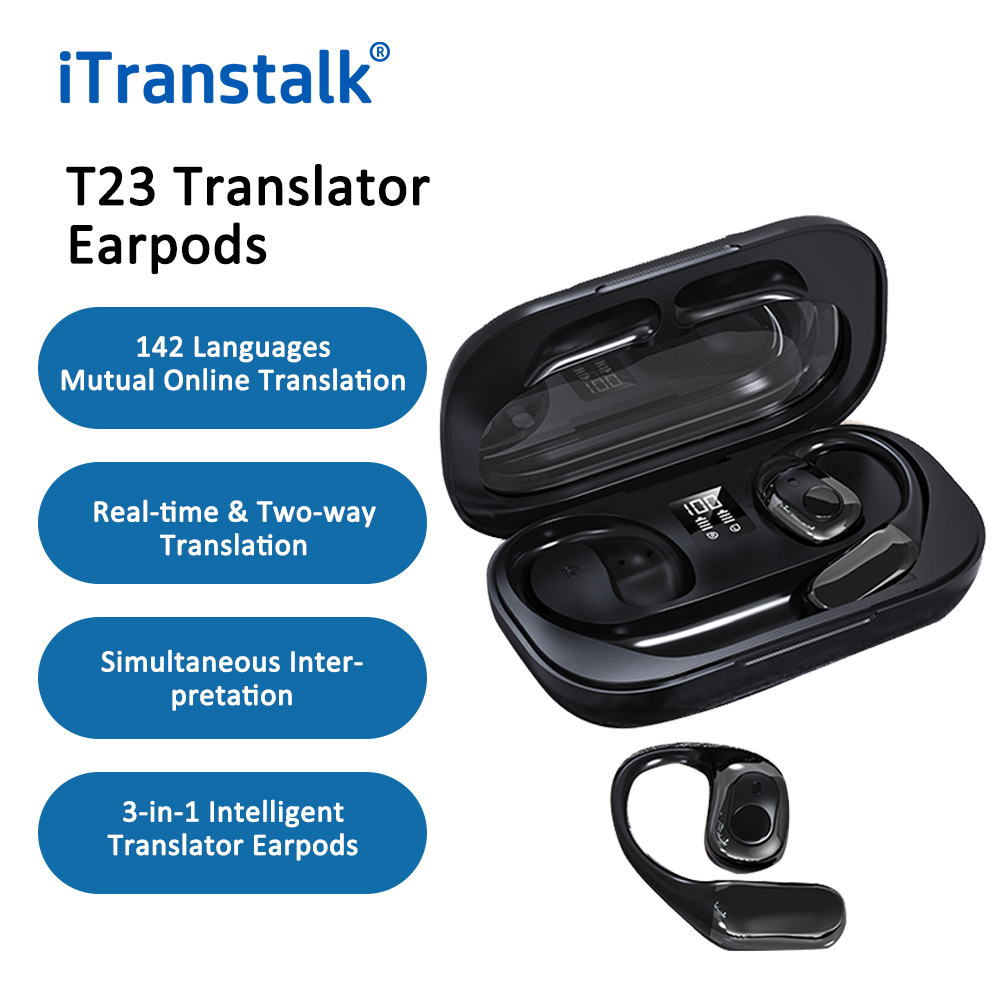 Wireless Earbuds Translator 138 Languages Language Translation Headsets Two Way Translator Device