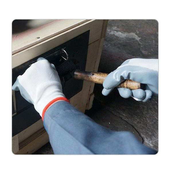 Warehousing Oil Resistance Anti Abrasion Nitrile Dipping Hand Safety Gloves