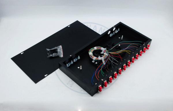 XYFiber 24Port  Rack Mount Fiber Optic Terminal Box , Fiber Patch Panel 1U 19 inch