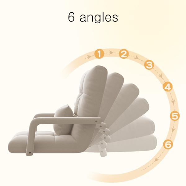 Living Room Floor Chair with Armrest Reclining s Folding Lazy Sofa Backrest, Seating for Reading Video Gaming