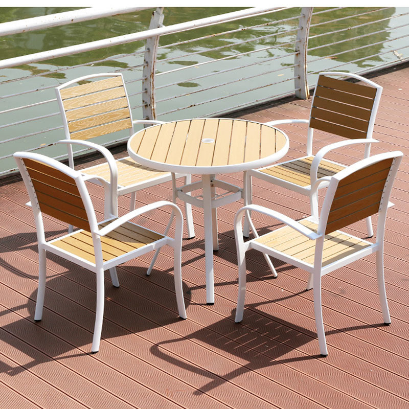Outdoor Furniture Aluminum Garden Coffee Table Set with Customized Thickness and Design