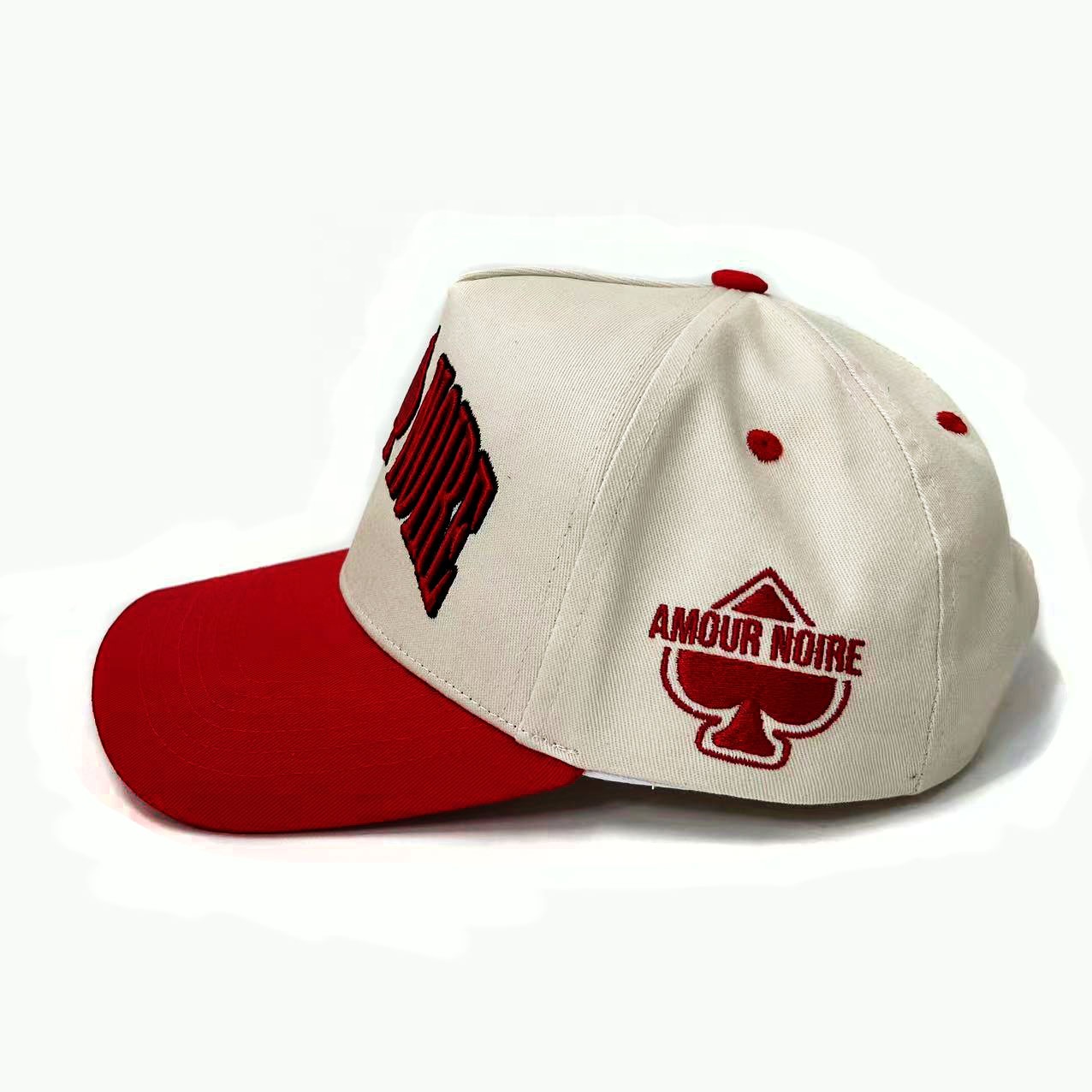 Custom Embroidery Cotton Sport Trucker Baseball Caps Two Tone 5 Panel Mid Profile