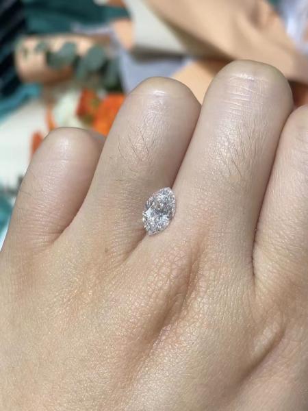 Diamantes extravagantes crescidos laboratório Marquise White customizável de 0,84 quilates