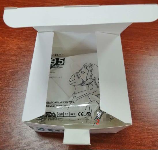 4 Ply Non Woven N95 Respirator Mask Plat Folded N95 Air Mask With Ear Loop