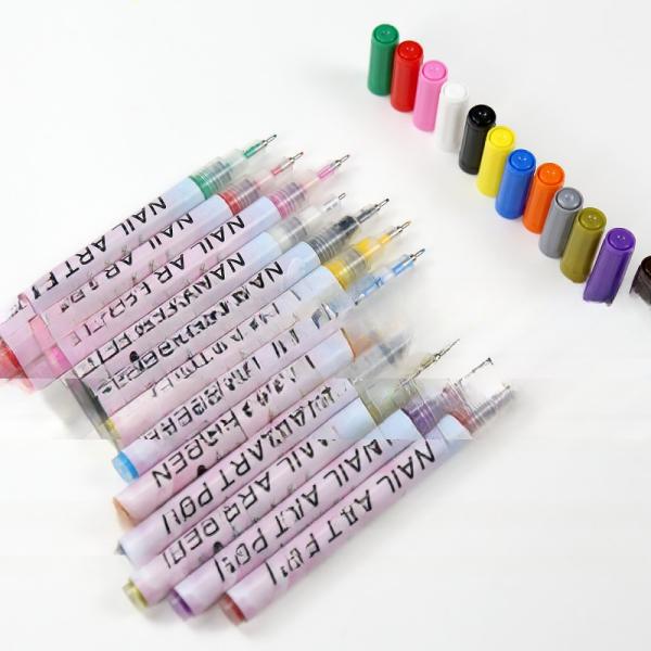 Best Graffiti Nail Pen 12color Acceptable OEM Gel Polish Nail Art Pen for Painting