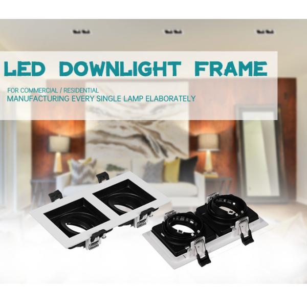 Dual-head GU10 MR16 Commercial Adjustable Recessed Spotlight Downlight Frame