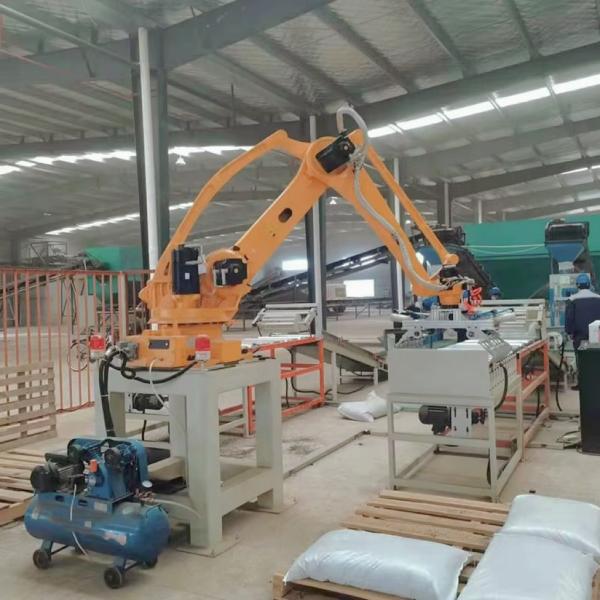 Palletizer de brazo robótico automático industrial para componentes centrales de bolsas de fertilizantes, incluidos el motor y el manipulador robótico PLC