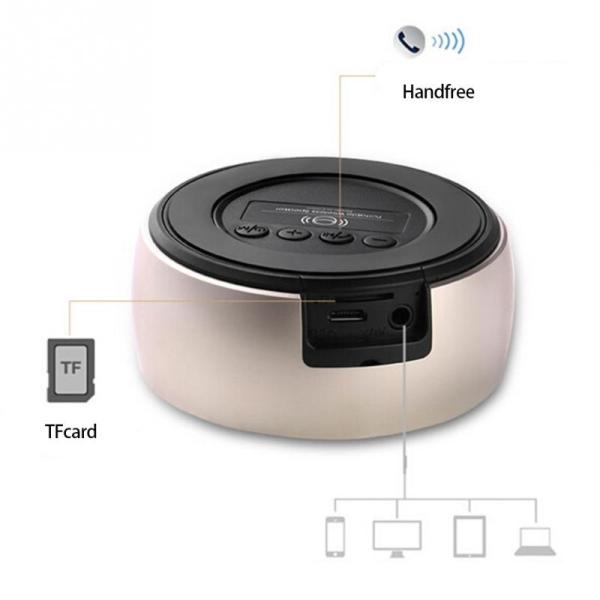 Producentre 2000MAh rechargeable stereo BT Speaker with portable power source so support TF card and U disk