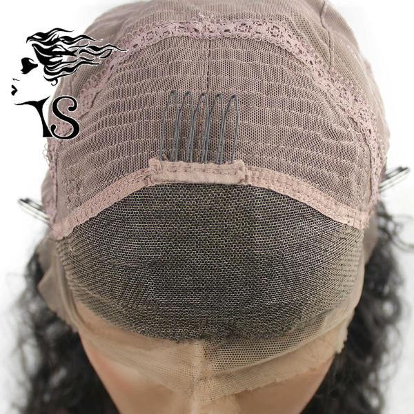 1B Long Curly Human Hair Lace Front Wigs , 100% Virgin Remy Lace Front Wigs