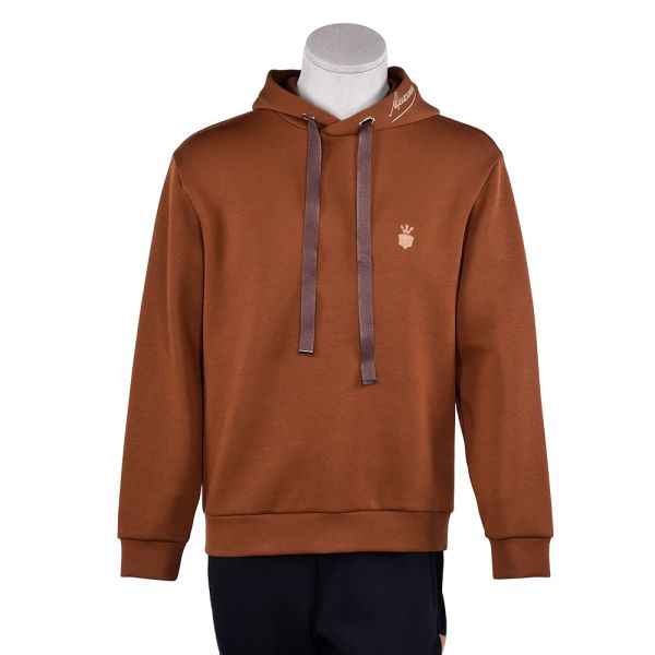 Winter Autumn Fashion Brown Pullover Sweatshirt Custom Men Clothes Hoodies With Logo Custom Hoodies and Sweatpants Set