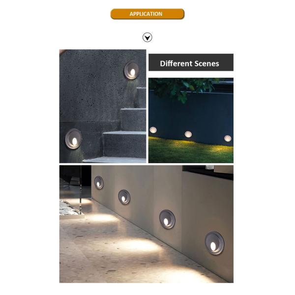 1W Aluminum Housing Outdoor Wall LED Lights Hallway LED Stair Step Light With IP65 Waterproof