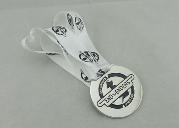 Half Marathon Ribbon Medals Gold Plating For Bowling Game
