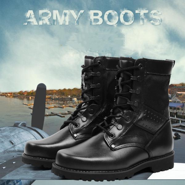 Wear Resistant Cowhide Military Combat Boots Lightweight Under Armour Combat Boots