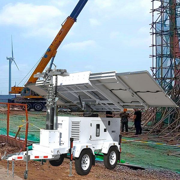 Cheap Affordable Solar Light Tower Large Scale Infrastructure Projects Mobile Solar Light Tower