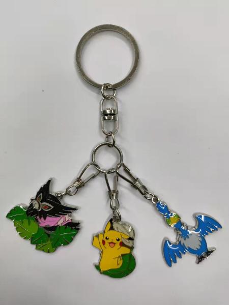 Zinc Alloy Material Pokemon Metal Keychain Souvenir Cute Small