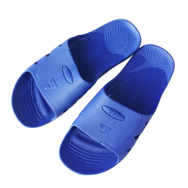 Pvc / Spu Esd Anti Static Slipper Black anti slip for Clean room