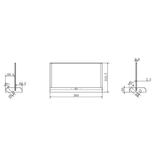 Indoor Use Factory Price 20.8 Inch Transparent Display OLED Panel Advertising OLED Digital Signage Display For Exhibition Hall