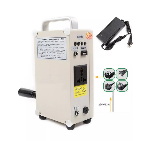 Hand Crank Generator USB 5V Mobile Phone Power Bank AC 220V 150W Emergency Power Station