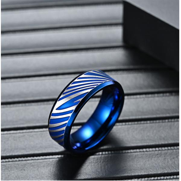 Anillos clásicos de moda para hombres Hip Hop punk con chapa de acero inoxidable