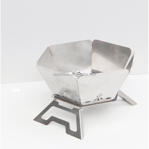 Fuego de campaña de carbón de barbacoa portátil con diseño plegable superior 570mm*570mm*300cm