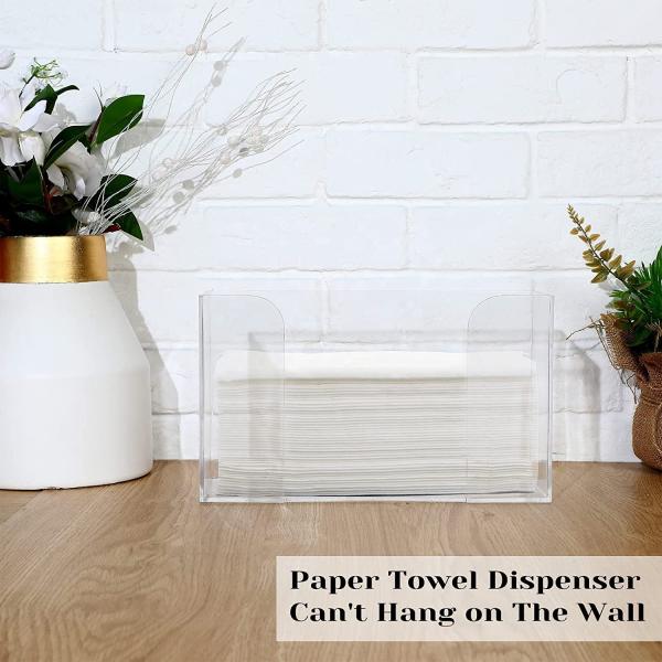 Acrylic paper towel distributor-perfect desktop and wall installation acrylic folding towel distributor