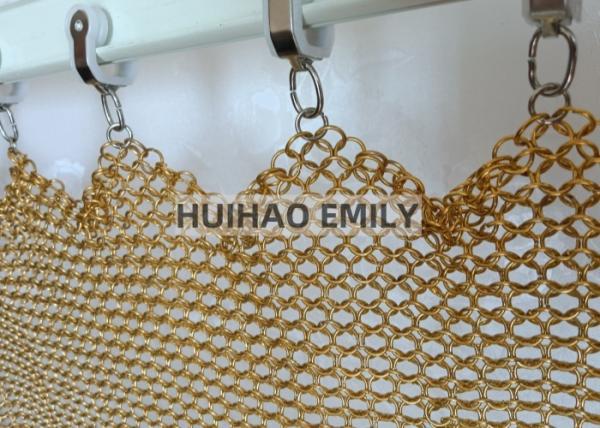 10mm Round Ring Chainmail Drapery Metal Ring Mesh Curtain For Hotel Decoration