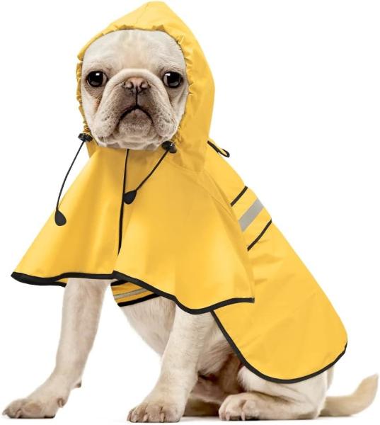 Reflective Dog Raincoat - Adjustable Waterproof Raincoat for Dogs, Lightweight Dog Hooded Slicker Rain Coat Poncho