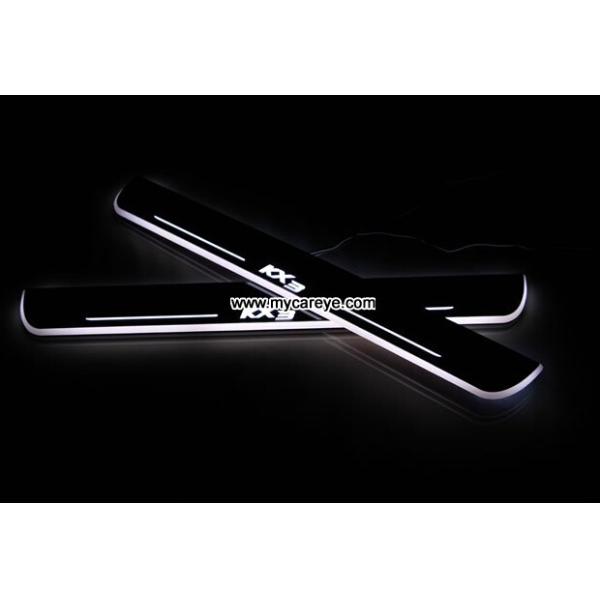Kia KX3 Car accessory stainless steel scuff plate door sill plate light LED