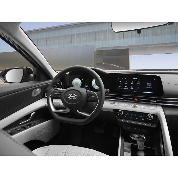 Gray Gasoline Automobile Hyundai Elantra Hybrid Compact Car Sedan