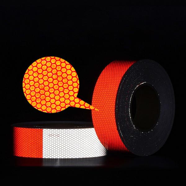 Outdoor Markings 5cm*5m / 5cm*25m 5cm*45m Reflective Tape Traffice Markings Prismatic Conspicuity For Vehicle Truck