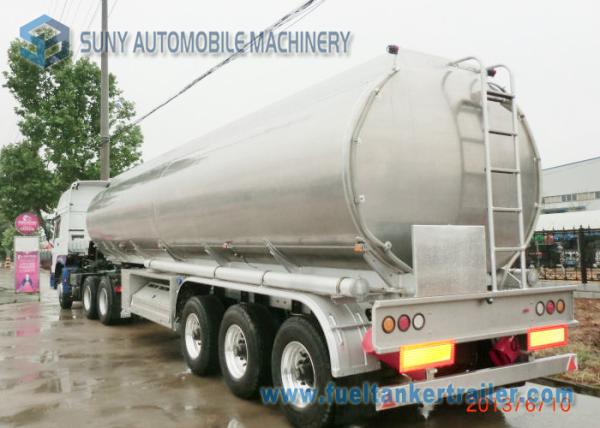 Custom 45000L Oil Tank Trailer 3 Axle , Diesel / Jet Chemical Tank Trailer