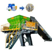Machine à déchiqueter les déchets plastiques à double arbre pour les tissus et les vêtements