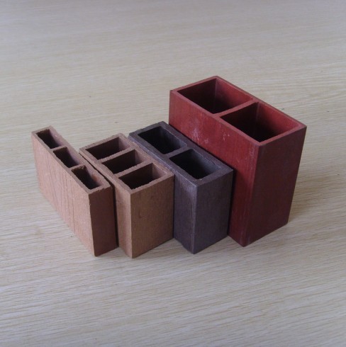 Wood Plastic Synthetic WPC Hollow Post for Real Estate Balustrades