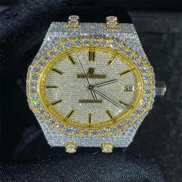 America Moissanite Diamond Watch Set Chain Moissanite Mens Watches In Europe