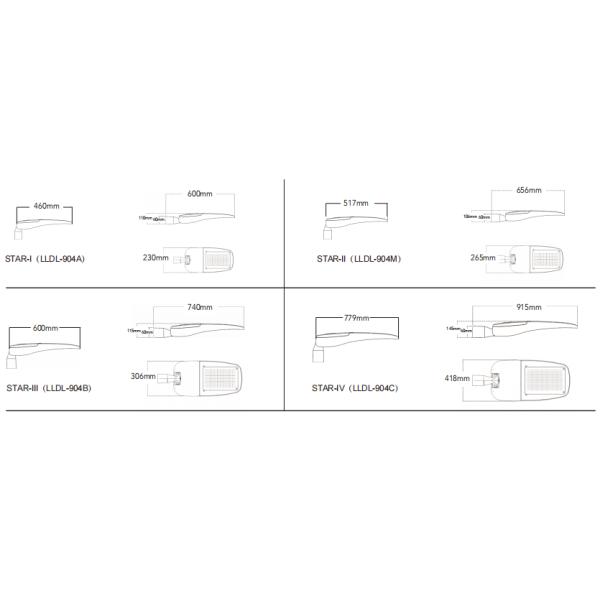 Уличные светы IP65 12V 6000K 8700LM 150WP солнечные приведенные в действие