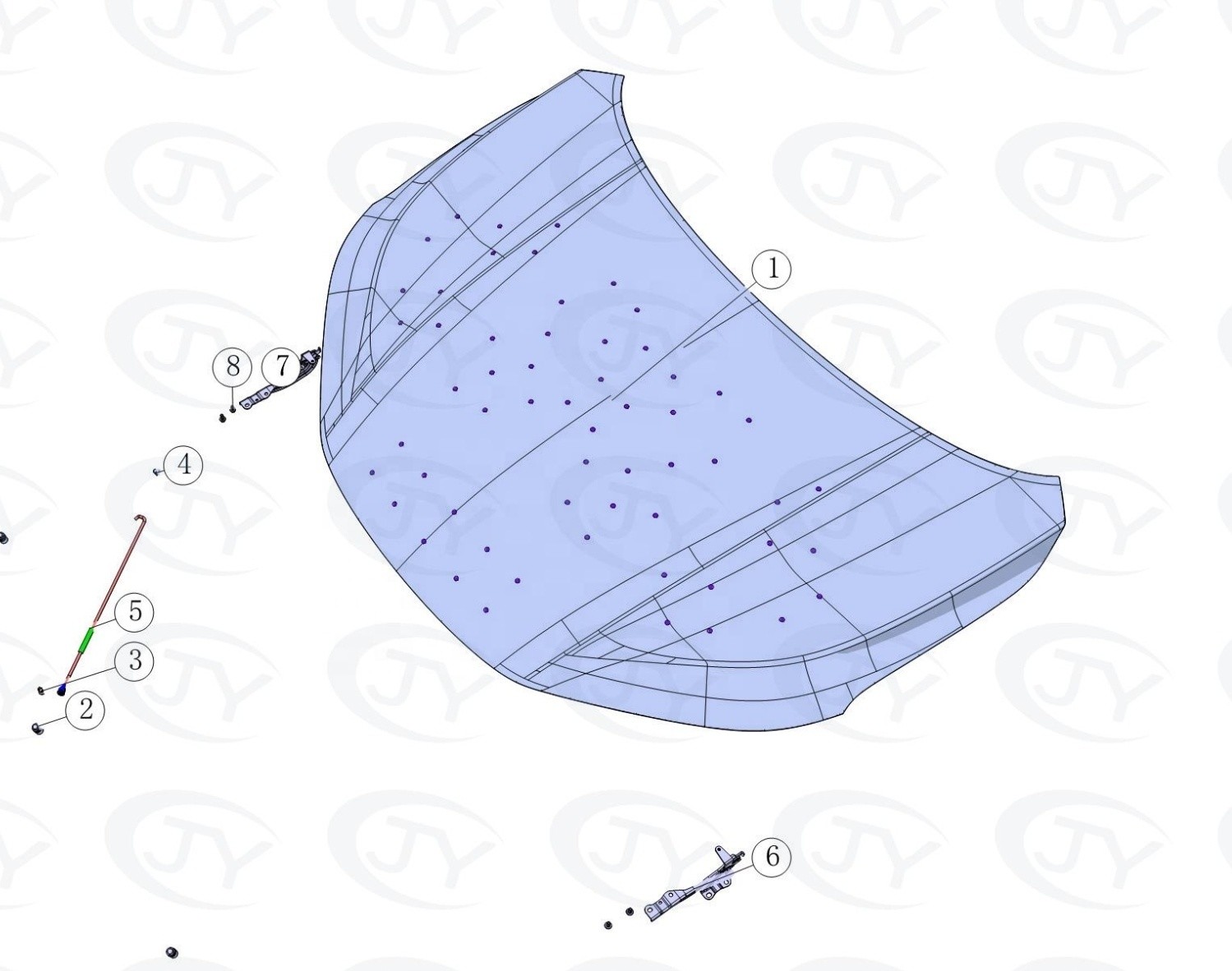 Changan 160*150*30 Engine Cover S202F270101-0200 for 2020-2023 Aftermarket Accessories