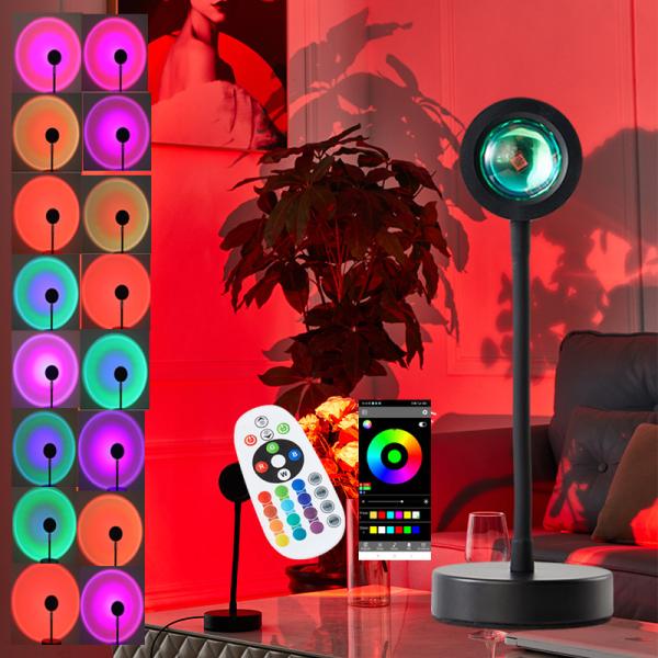Led Atmosphere Halo Light Romantic Rainbow Sunset Projector Light Robot Night Light LED Projection Lamp Sunset Lamp For