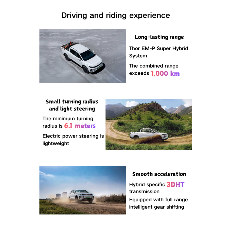 Four Wheel Drive for for King Kong Plug-in Hybrid 4-door 5-seat Pickup Truck 2025 Model 700km Range Super Large Cargo Box