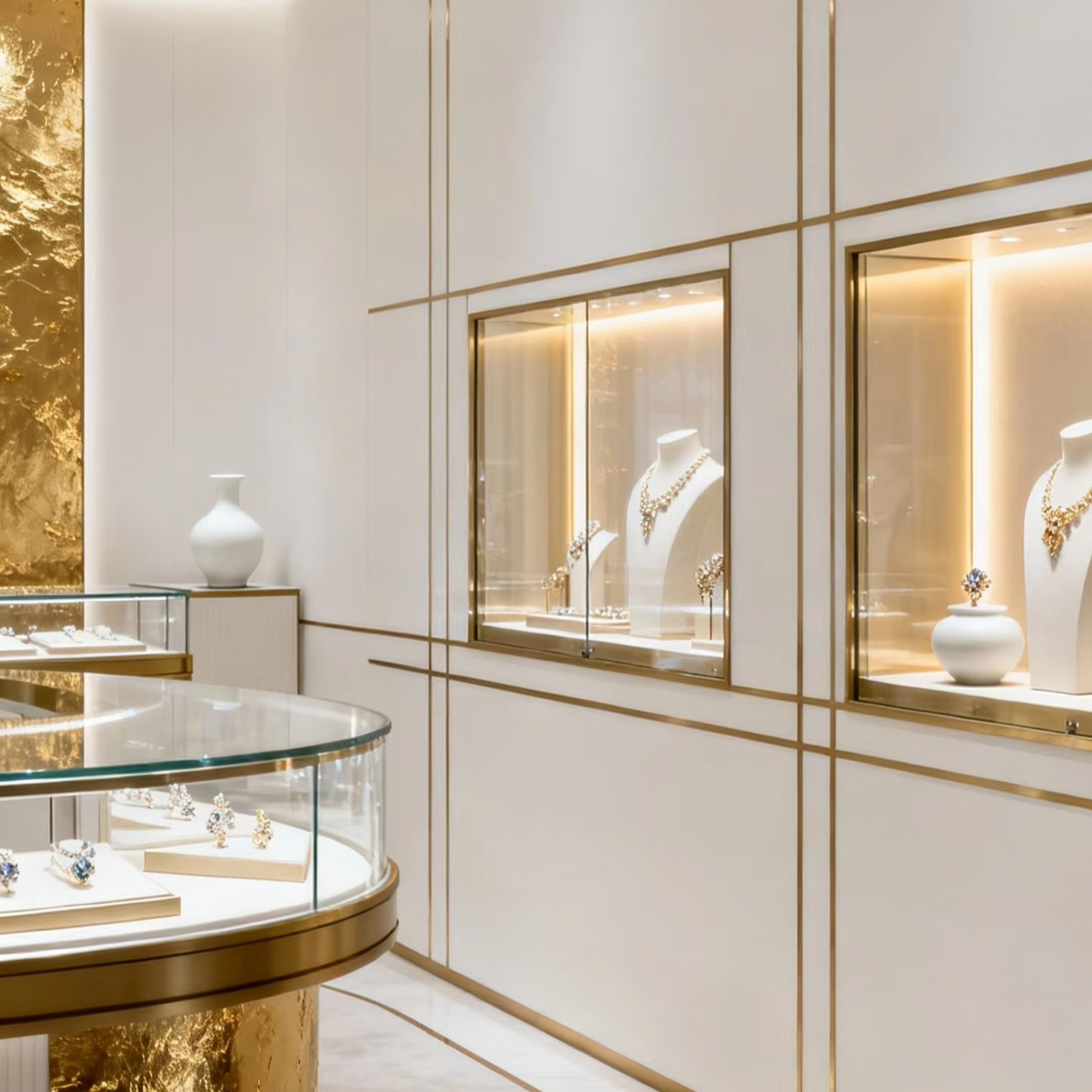 Customized Design Eco-Friendly Jewelry Display Cabinet with Adjustable Glass
